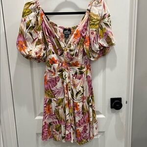 Angie Multicolor Floral Knot Dress